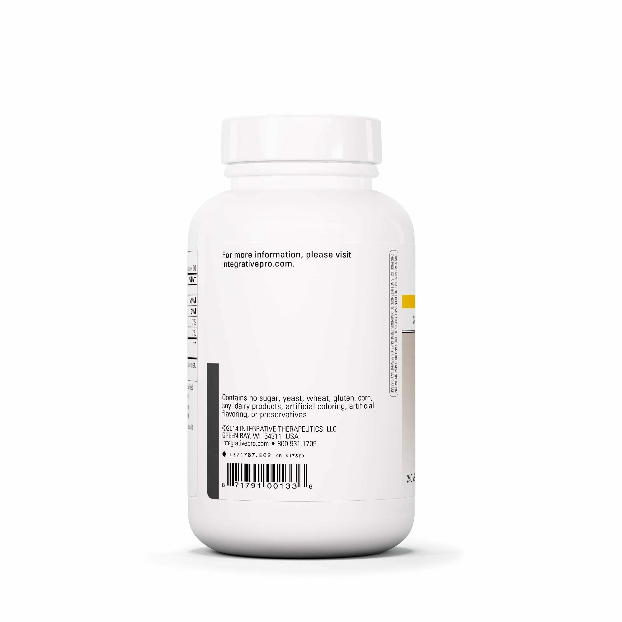 Side view of gluten-free joint support capsules by Integrative Therapeutics showing authentic packaging.