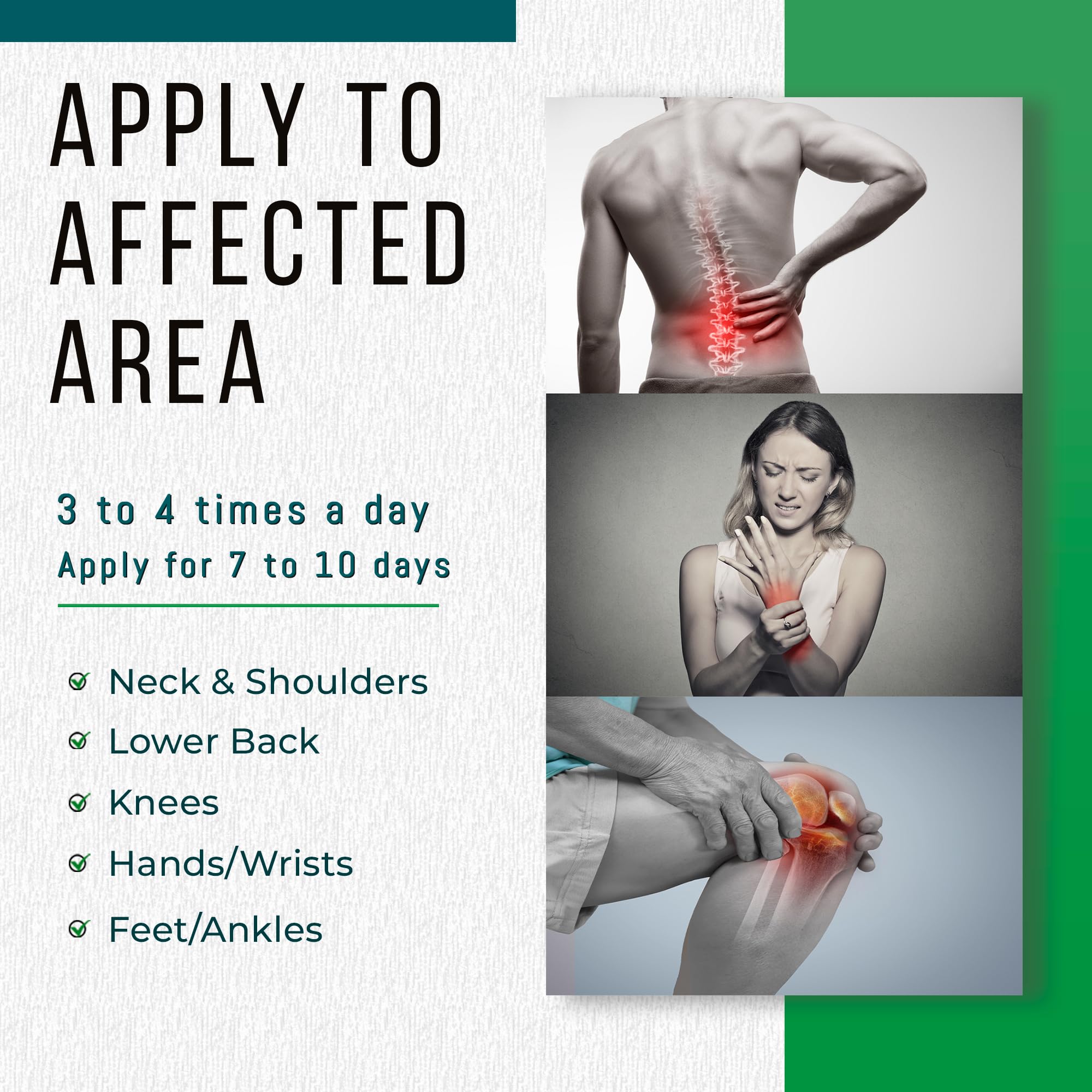 Back packaging label of Real Time Pain Relief Hemp Oil Plus highlighting arnica and turmeric