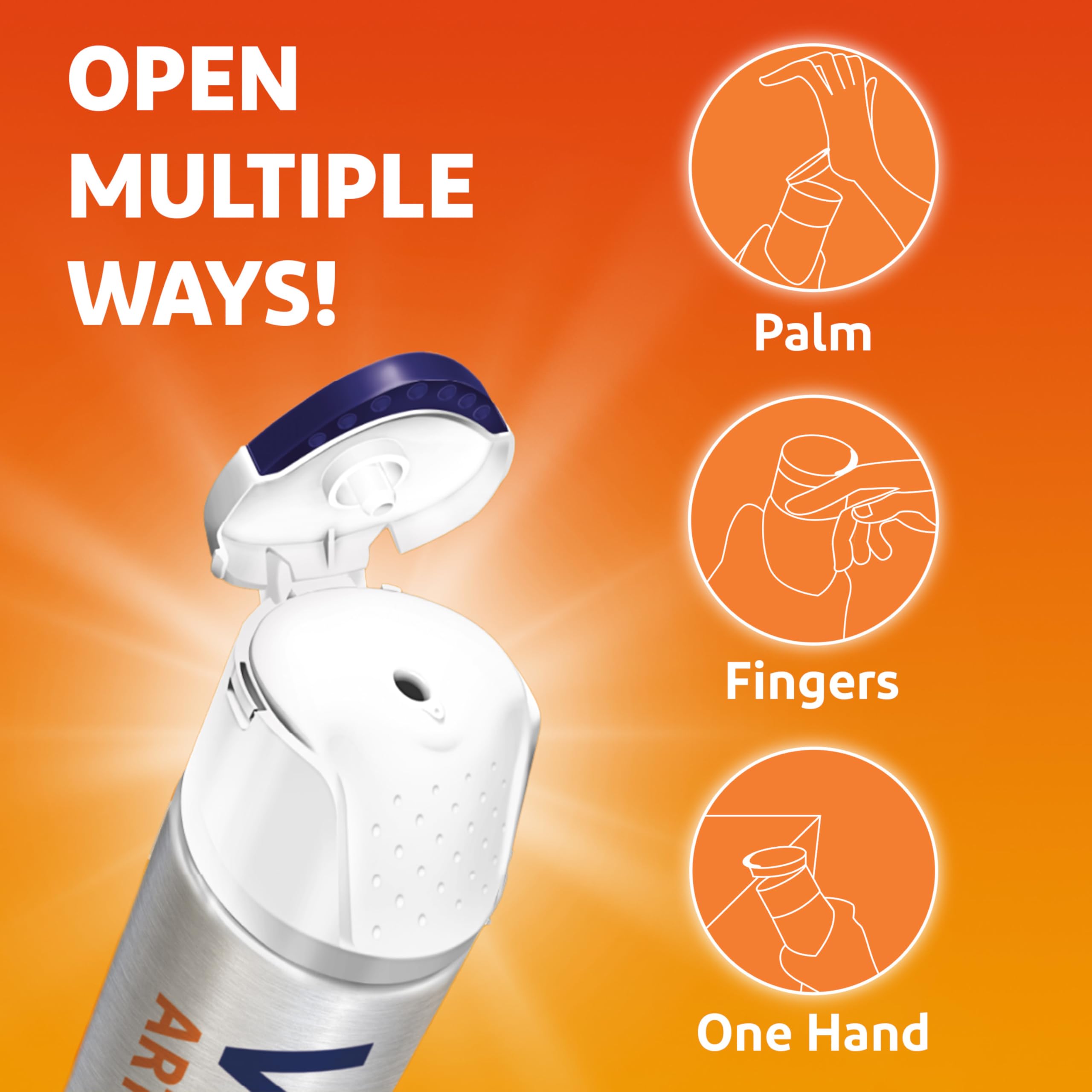 Voltaren easy open flip top cap close up for arthritis sufferers