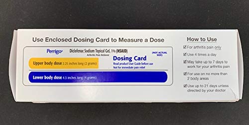 Perrigo medicated arthritis gel showing ingredients list and drug facts