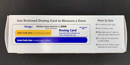 Perrigo medicated arthritis gel showing ingredients list and drug facts