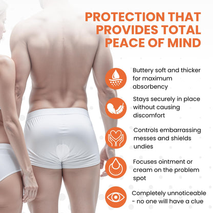 Premium microfiber bowel leakage shields for targeted ointment application and stain prevention