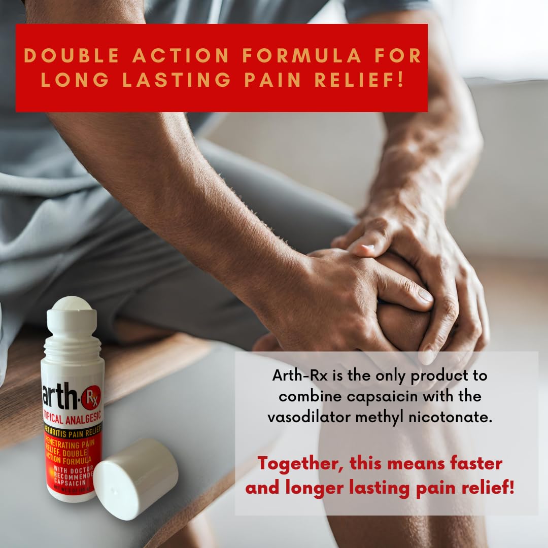Arth-Rx capsaicin warming pain relief roll on applicator tip
