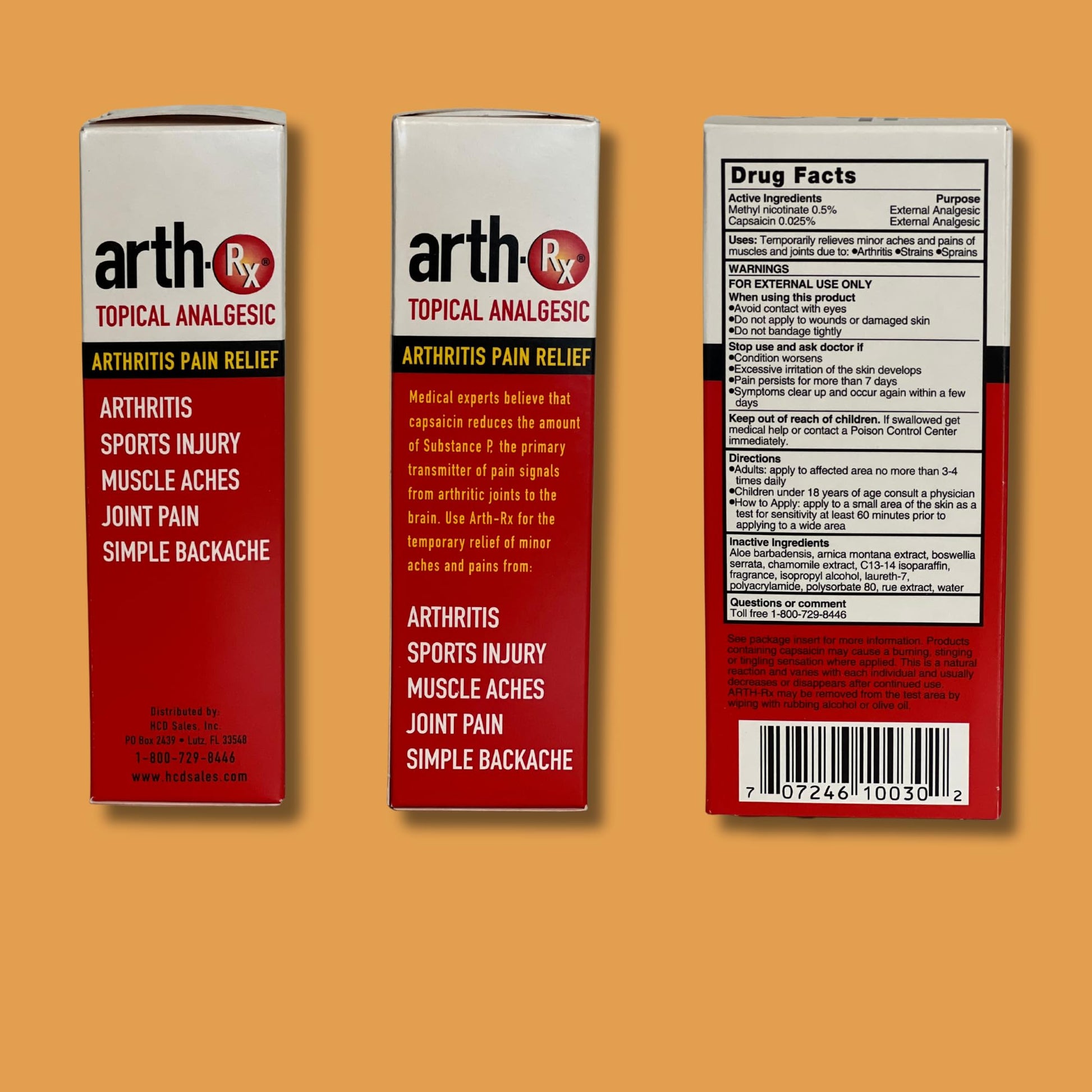 Arth-Rx three ounce topical analgesic roll on back label directions