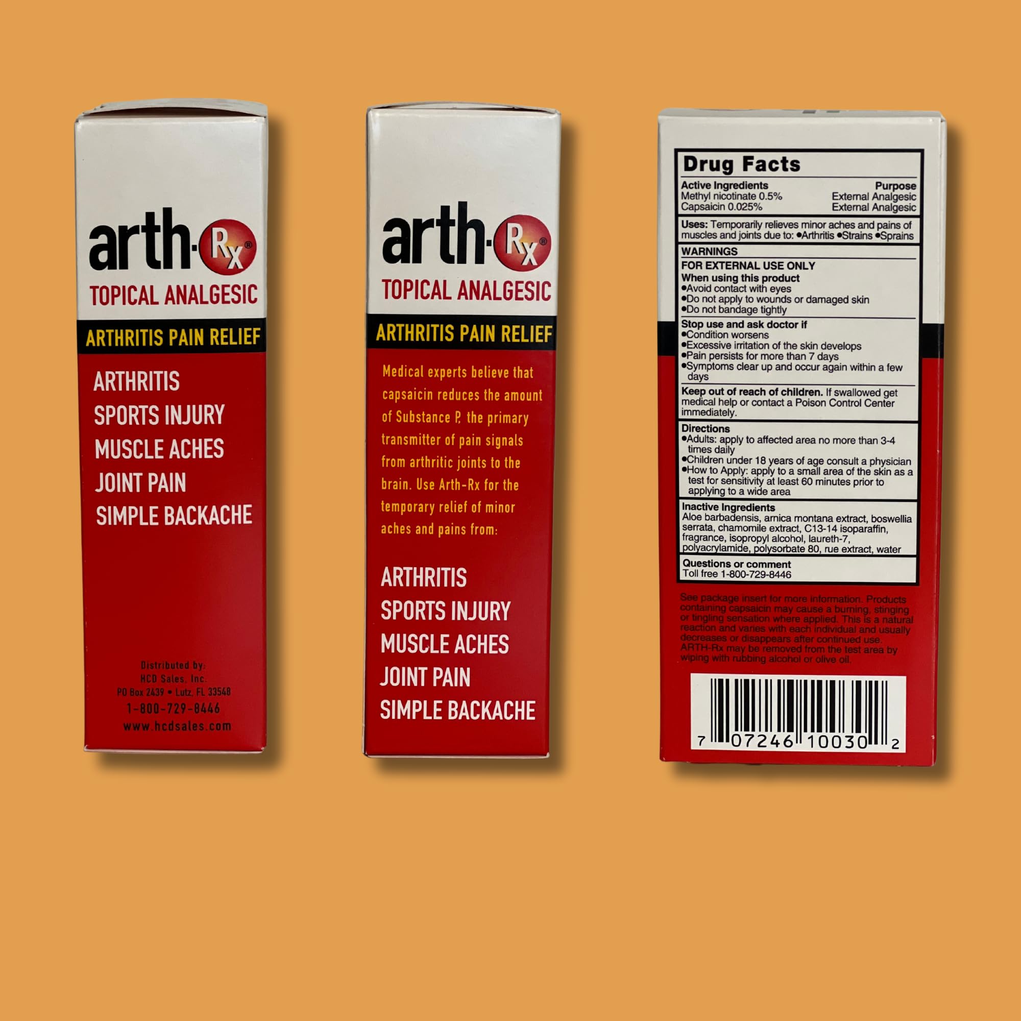 Arth-Rx three ounce topical analgesic roll on back label directions