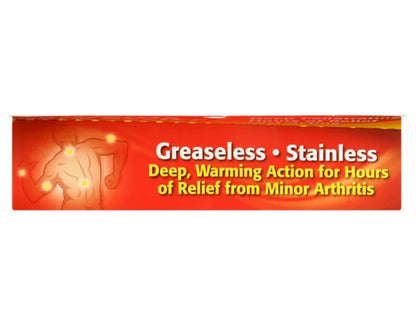 Two pack of Arthritis Hot deep penetrating rub highlighting greaseless and non staining formula