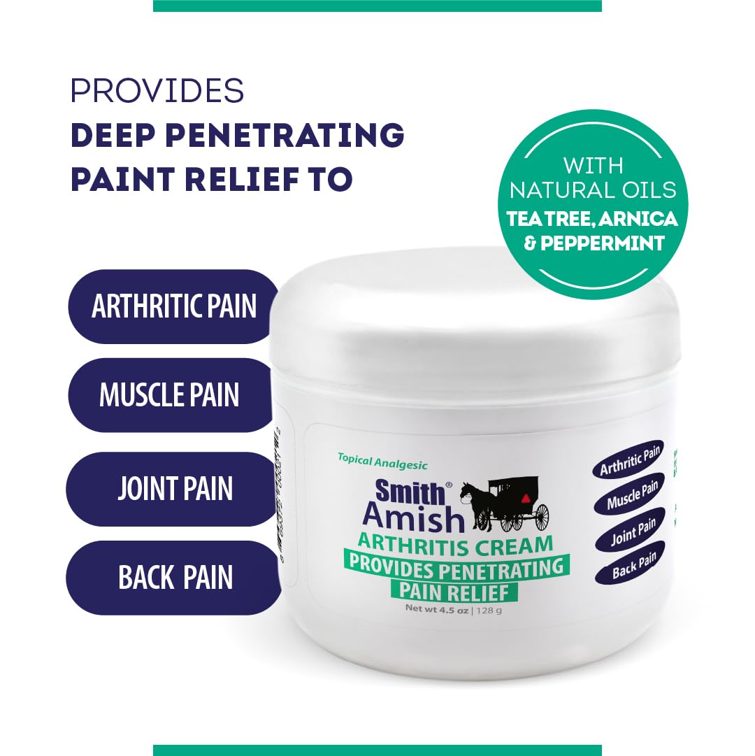 Back label of Smith Amish cream showing natural botanical ingredients