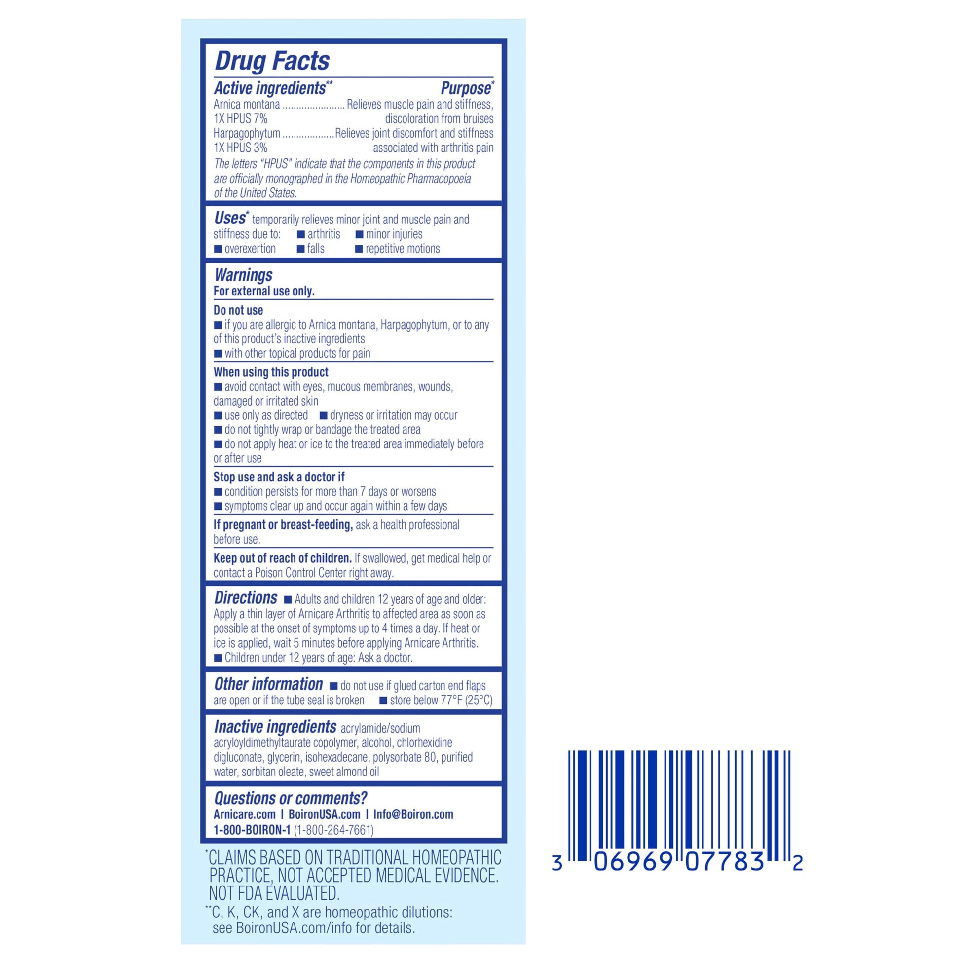 Premium quality plant based Boiron joint care cream for Indian consumers seeking authentic wellness imports