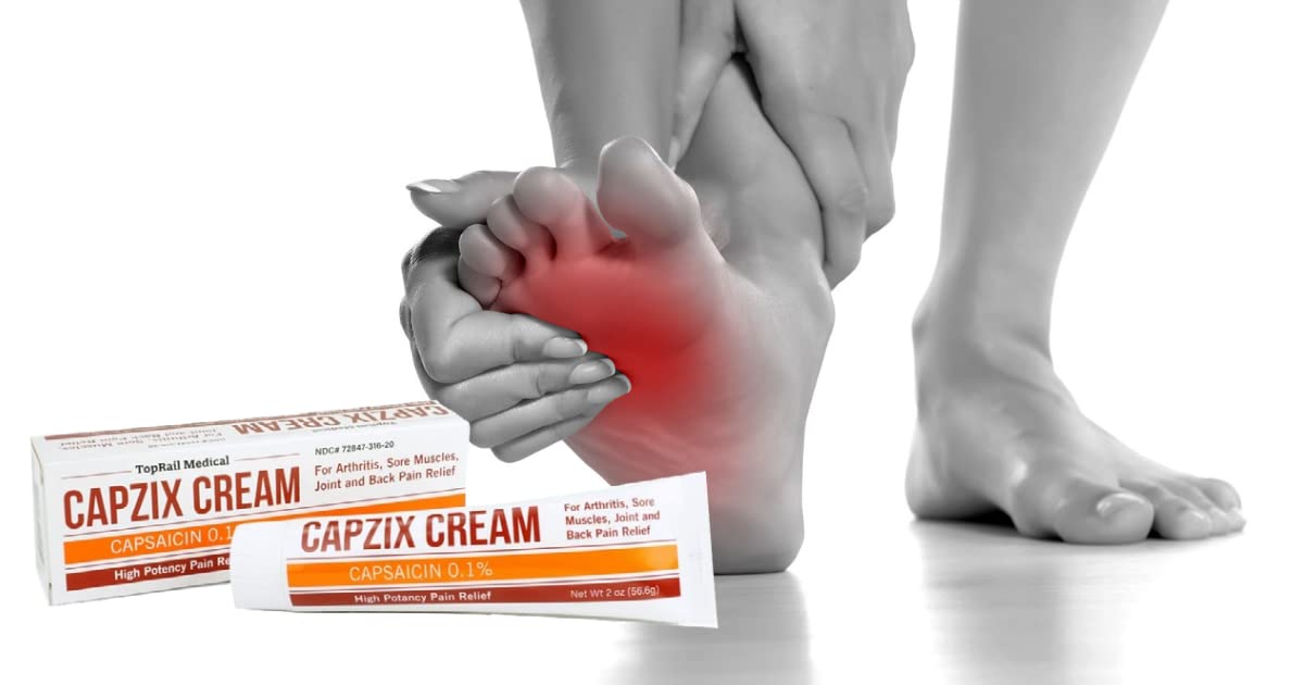 Authentic Capzix topical analgesic tube showing high potency product details.