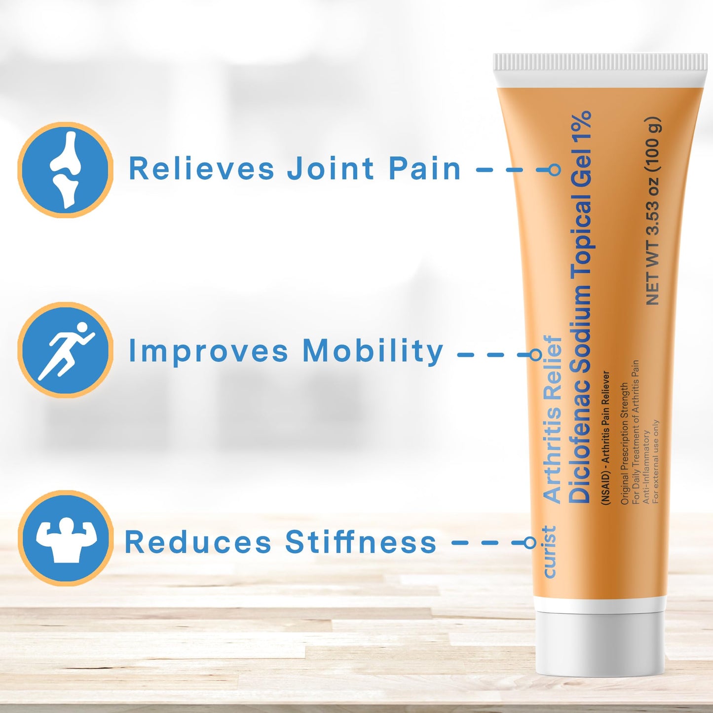 Curist diclofenac sodium pain cream alternative for knee and ankle swelling