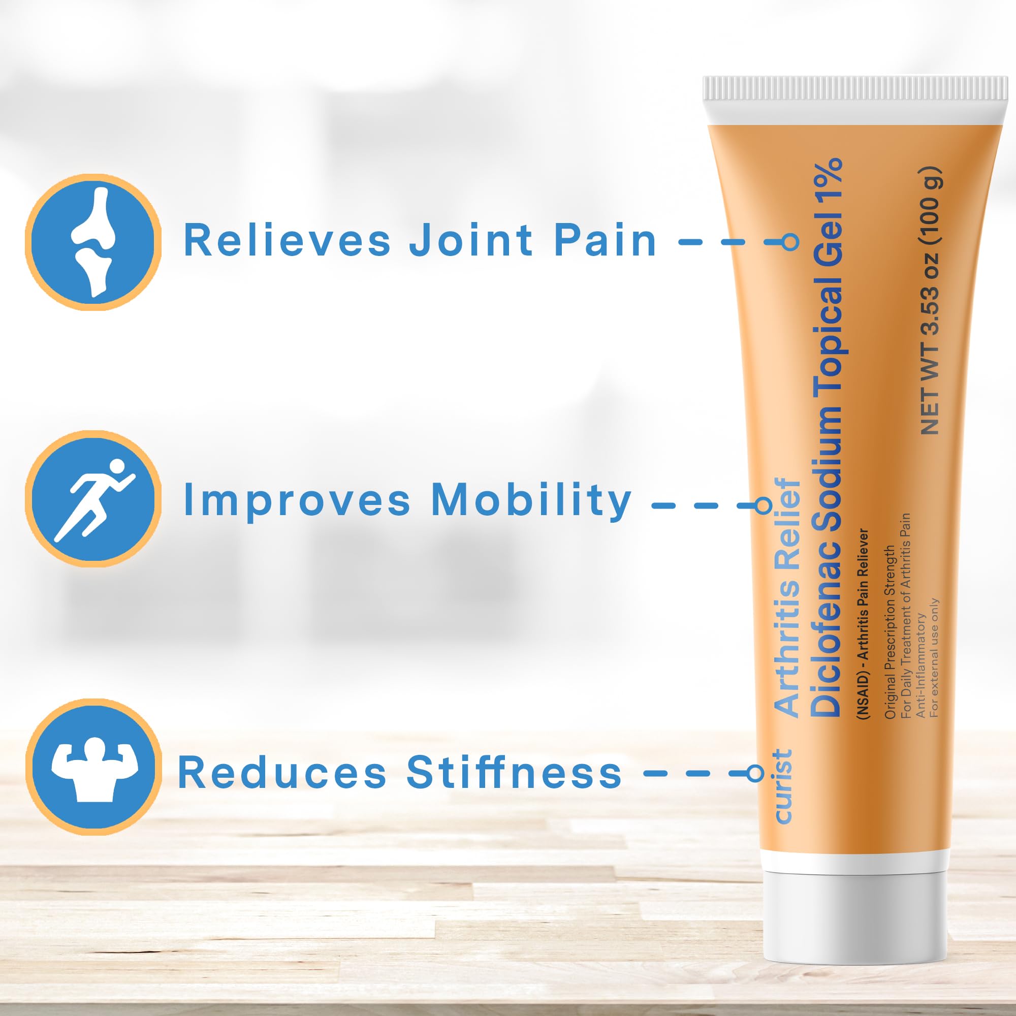 Curist diclofenac sodium pain cream alternative for knee and ankle swelling