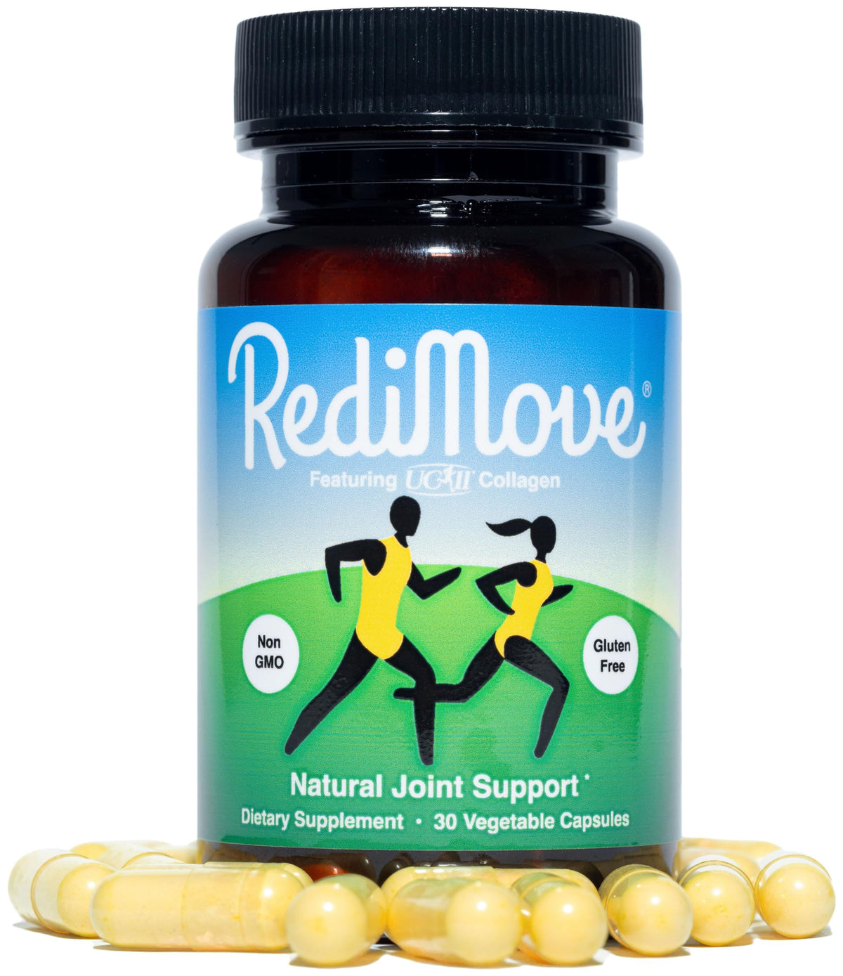 RediMove clinically proven joint flexibility supplement bottle top angle