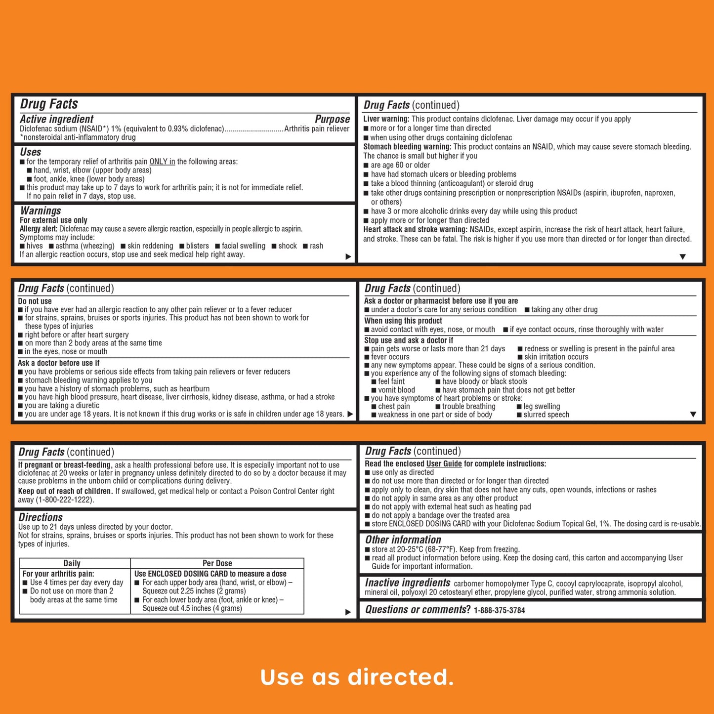 HealthCareAisle joint pain relief topical gel tube resting beside its clear dosing measurement card