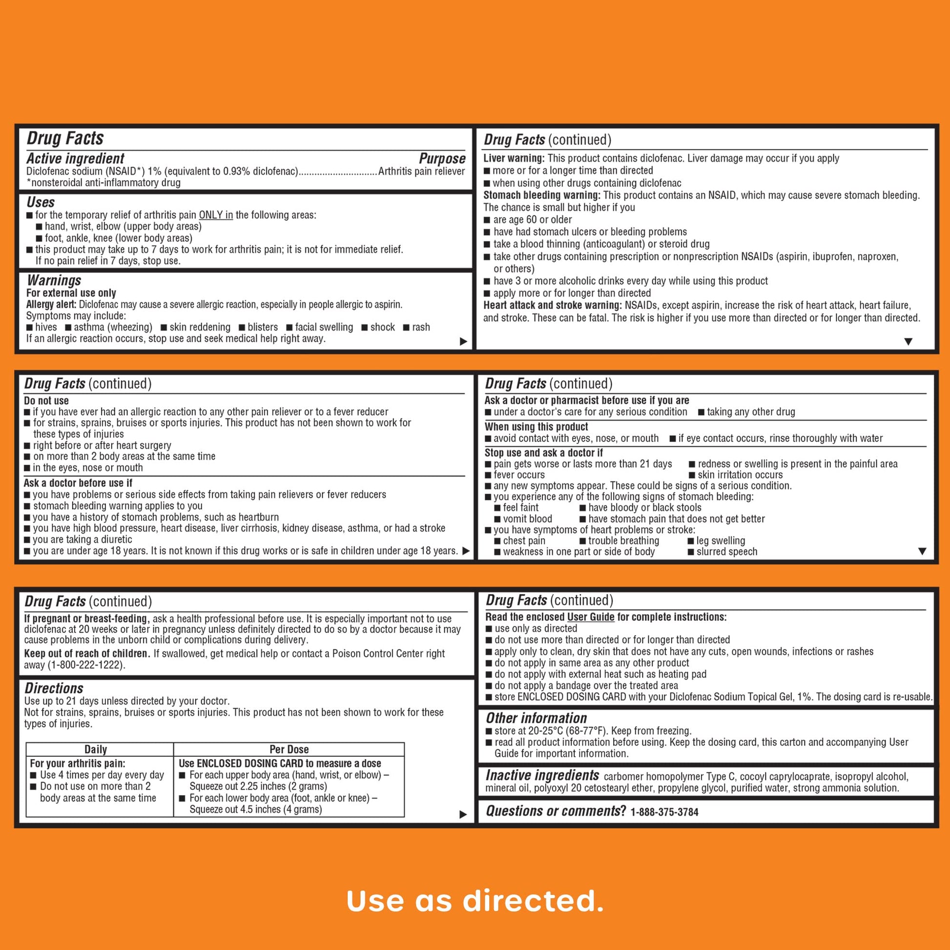 HealthCareAisle joint pain relief topical gel tube resting beside its clear dosing measurement card