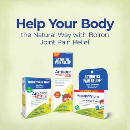 Non greasy Boiron Arnicare Arthritis joint pain relief cream texture close up