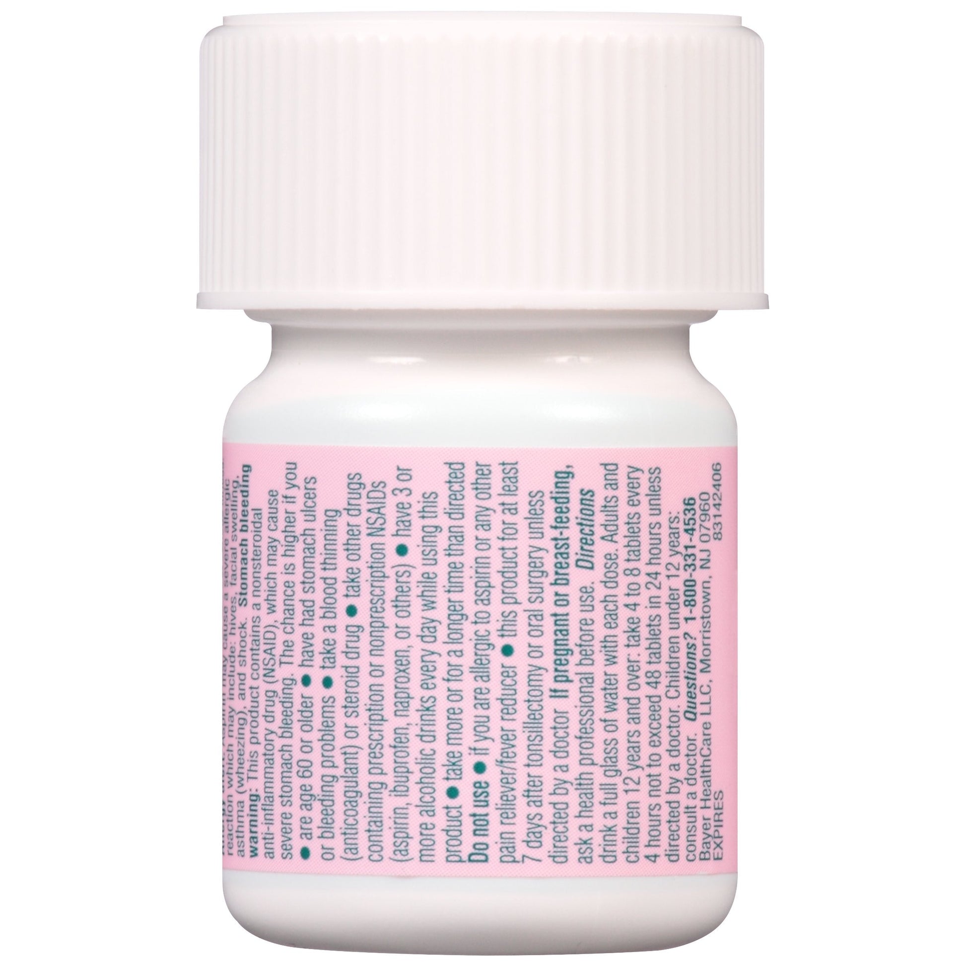 Bayer nonsteroidal anti inflammatory drug chewable tablets warning labels section