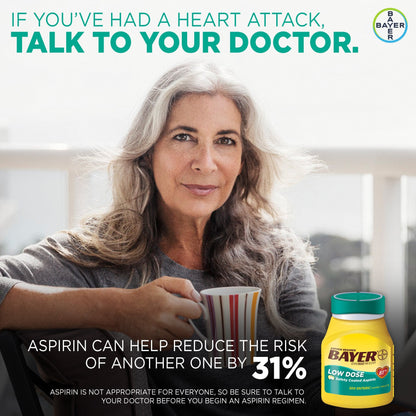 Bayer daily aspirin regimen 36 chewable tablets complete container view