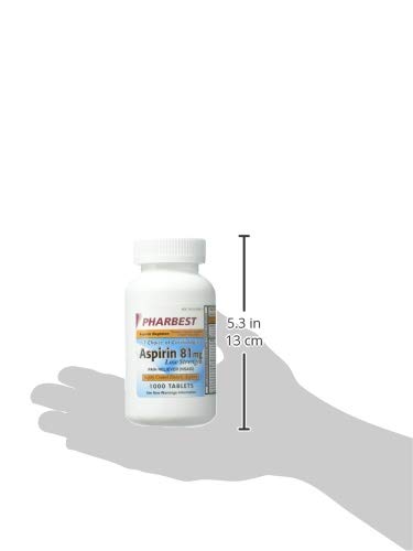 Pharbest low strength enteric coated aspirin tablets for stomach protection supplement facts label