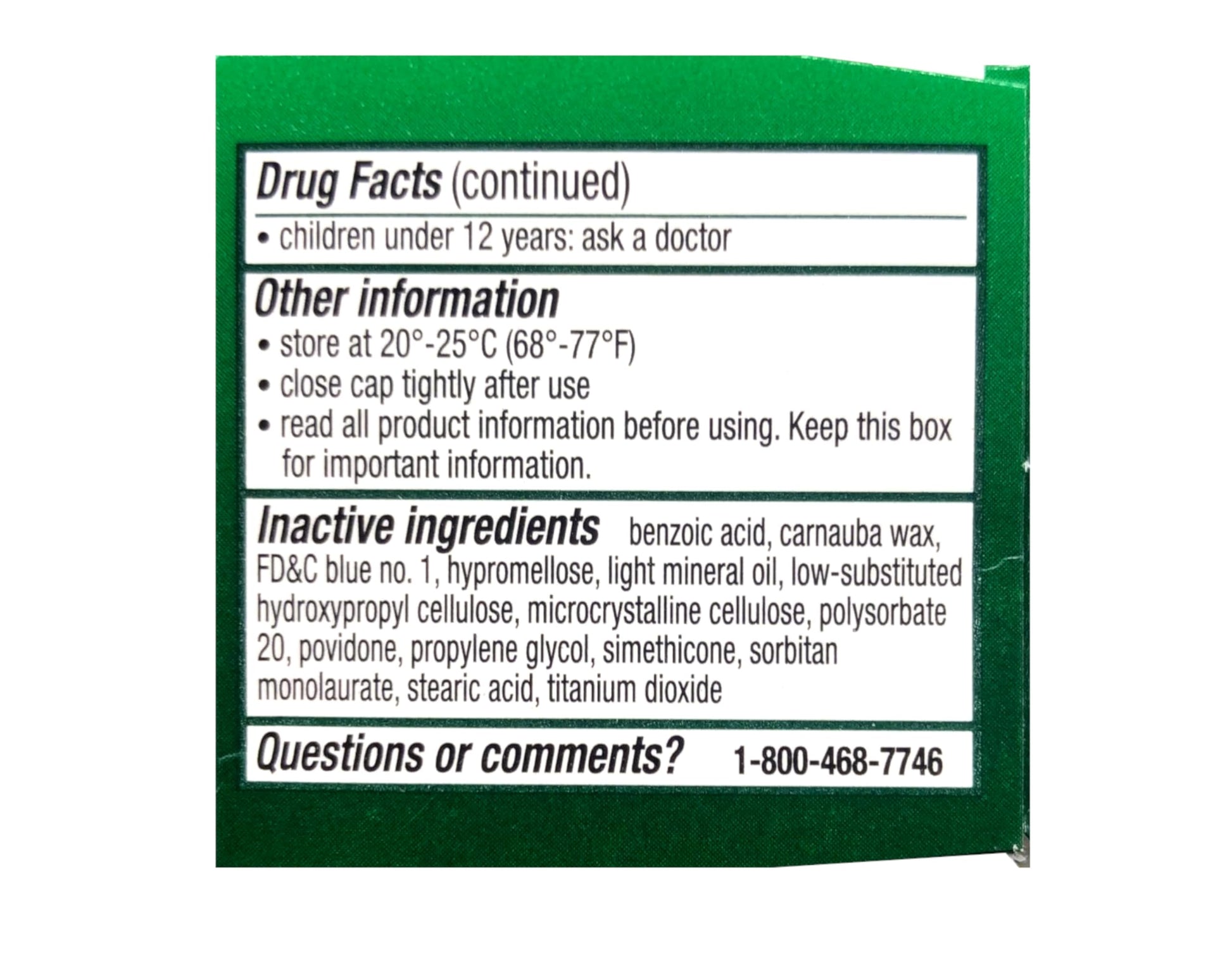 Close up shot of easy to swallow Excedrin pain reliever caplets outside the packaging