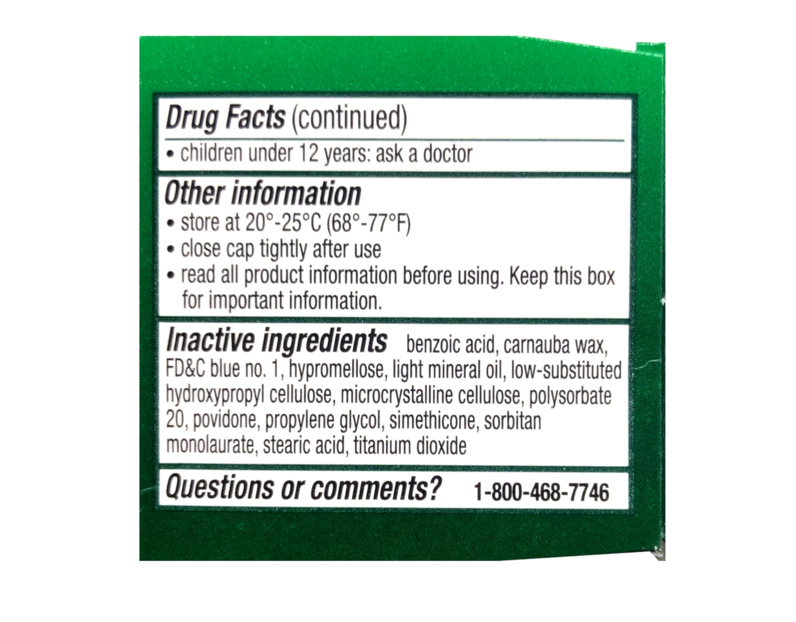 Close up shot of easy to swallow Excedrin pain reliever caplets outside the packaging