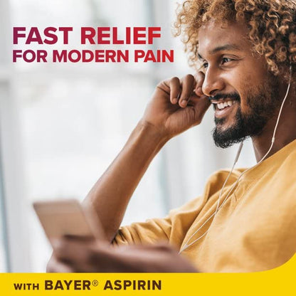 Bayer extra strength NSAID pain medicine bottle for muscle aches