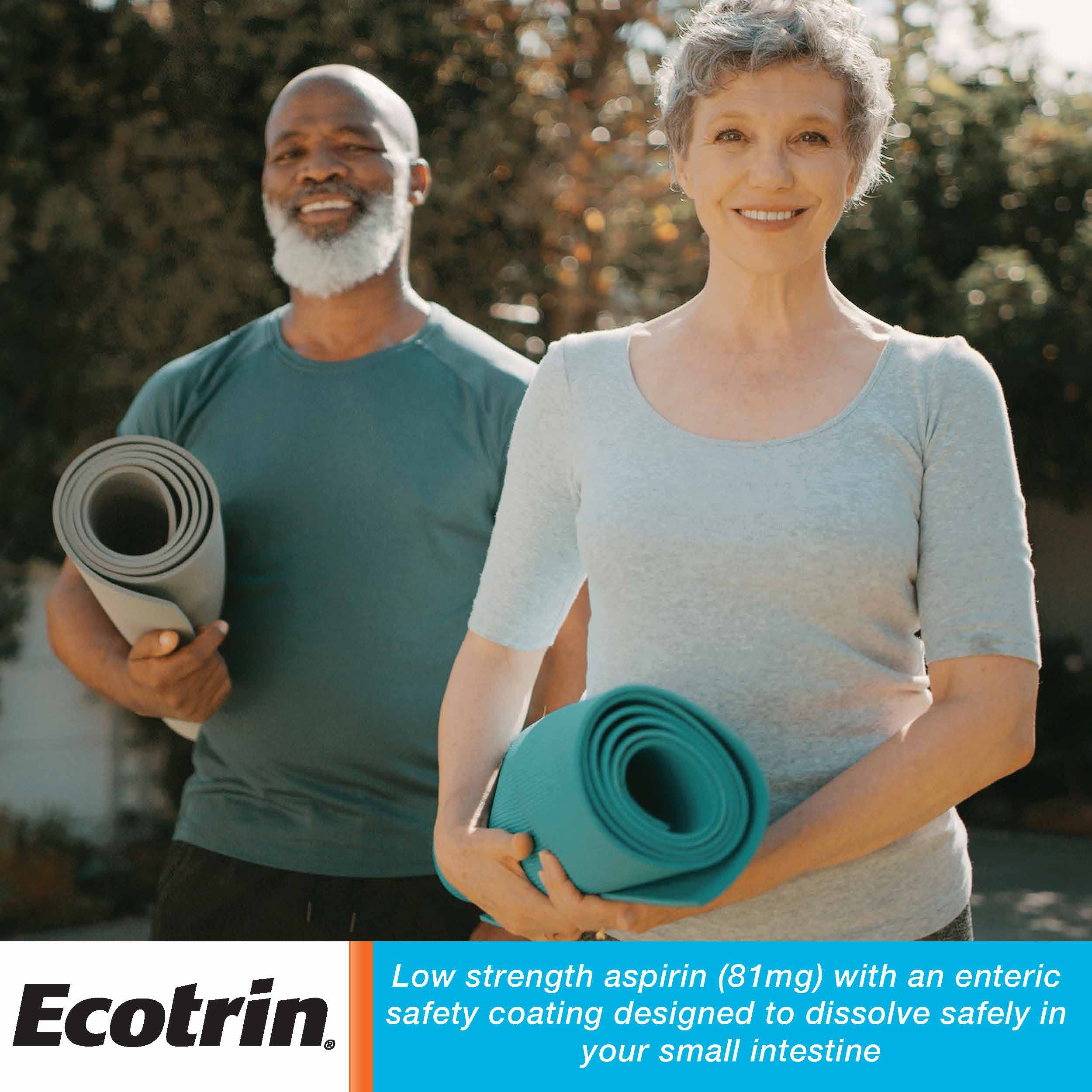 Ecotrin safety coated small intestine dissolving aspirin 45 count bottle expiration details
