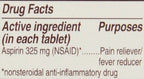 Authentic Bayer nonsteroidal anti inflammatory drug double pack for adult fever reduction and headache relief