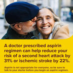 Imported USA Bayer aspirin eighty one milligram low dose health supplement packaging