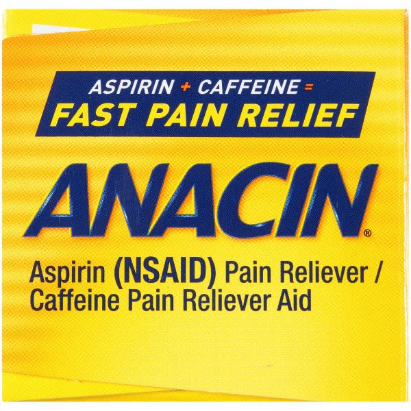 Anacin headache and muscular ache relief supplement facts