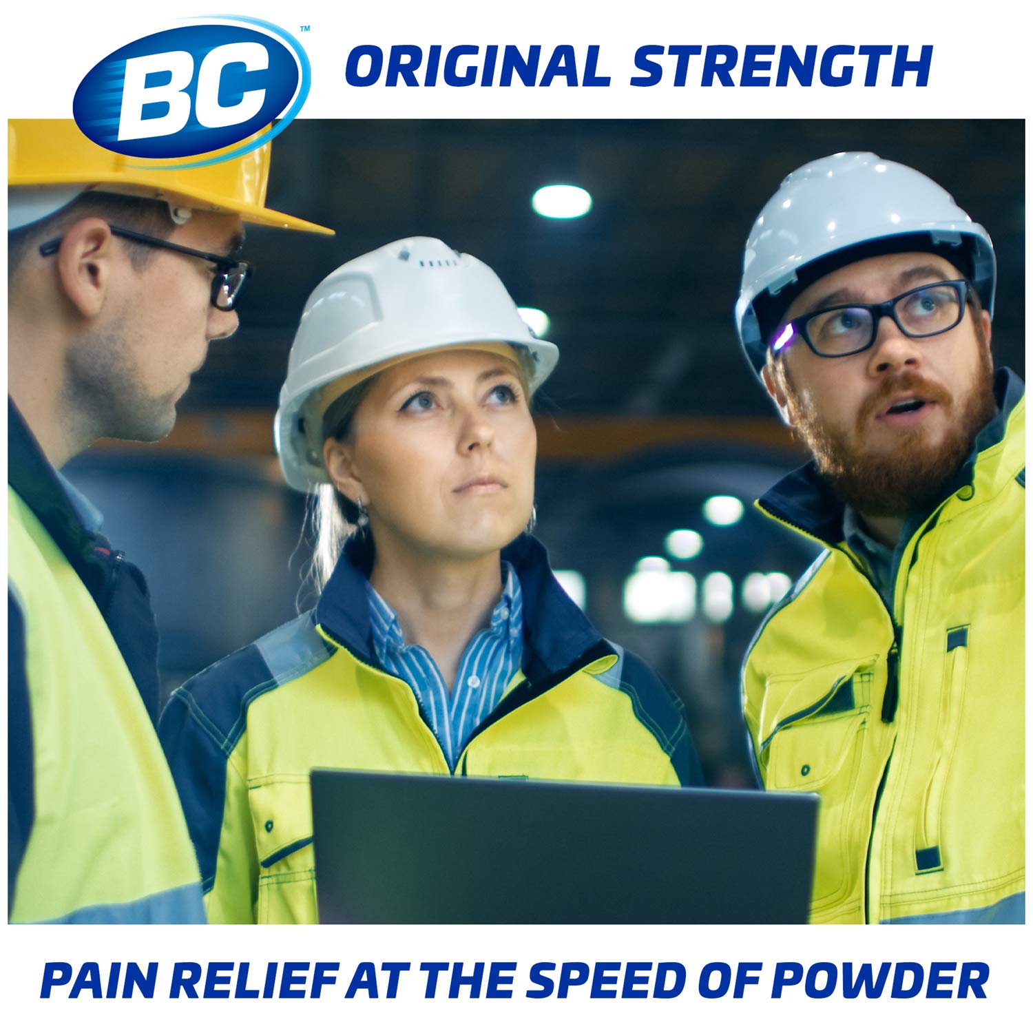 BC Powder 50 count stick packs showing individual on the go travel sachets