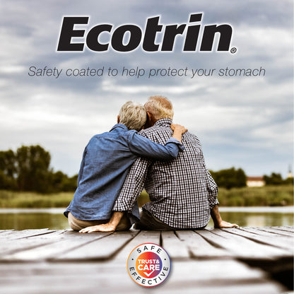 USA imported Ecotrin regular strength pain reliever tablets for daily arthritis management