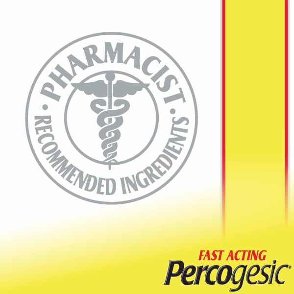 Percogesic Aspirin Free fast acting formula four pack bundle