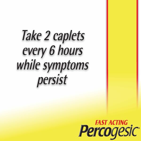 Percogesic acetaminophen and diphenhydramine tablets for headache relief
