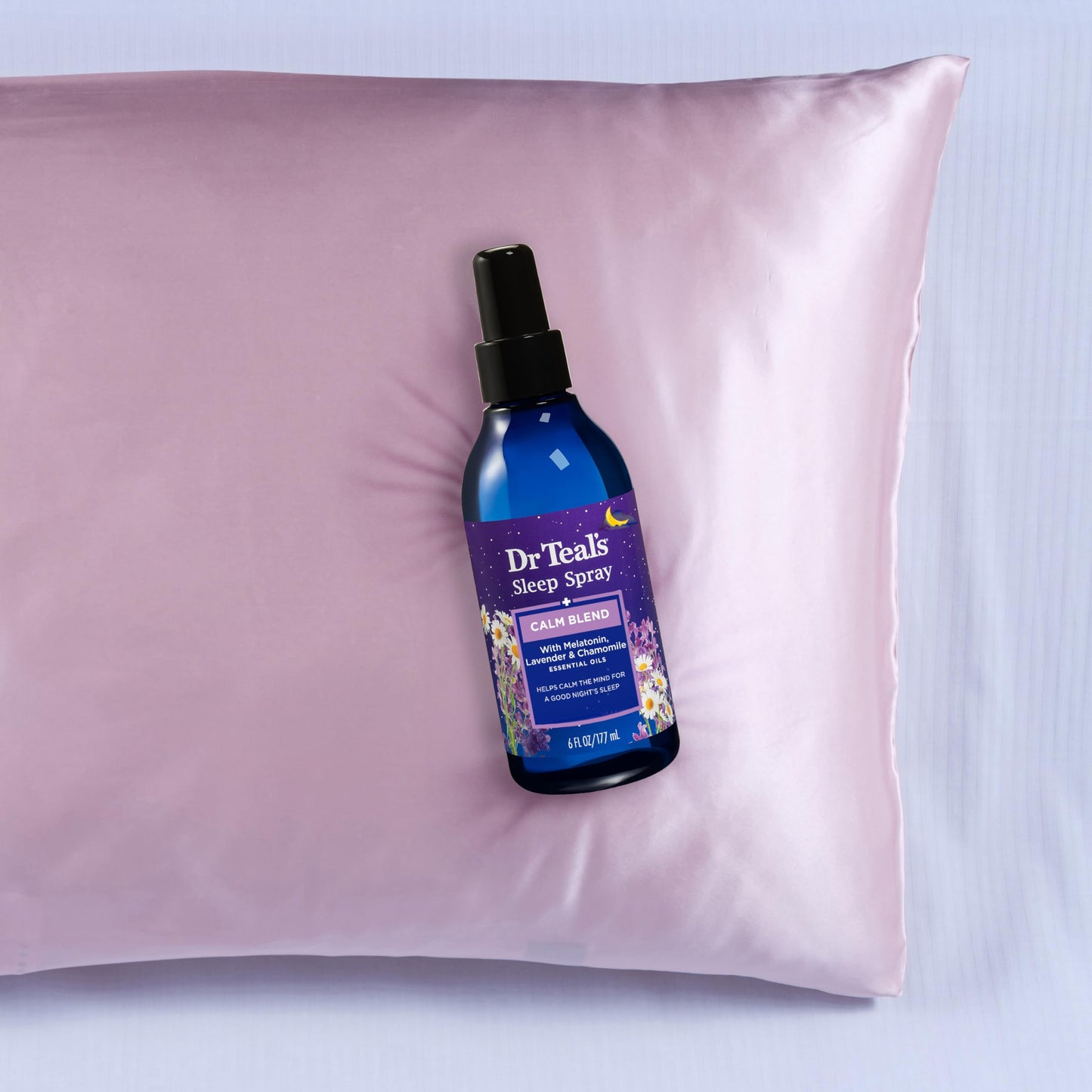 Dr Teal's calming lavender fragrance mist for bedroom sleep support.