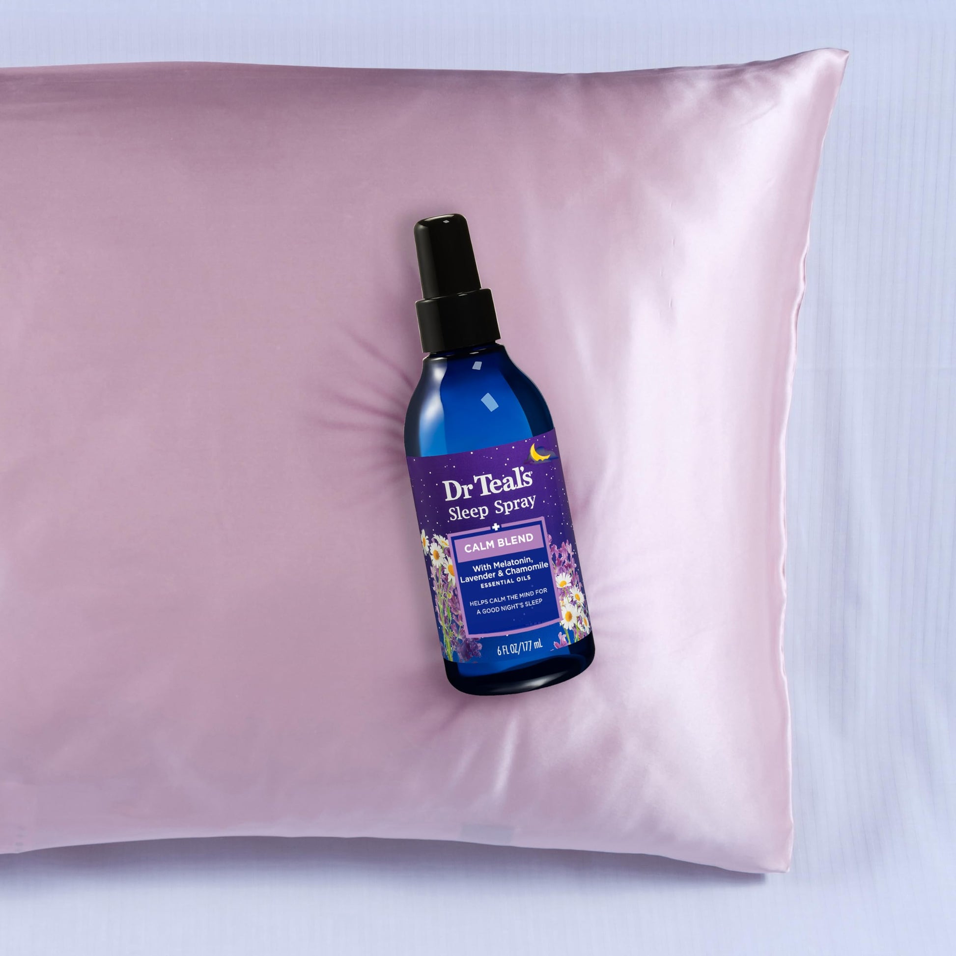 Dr Teal's calming lavender fragrance mist for bedroom sleep support.