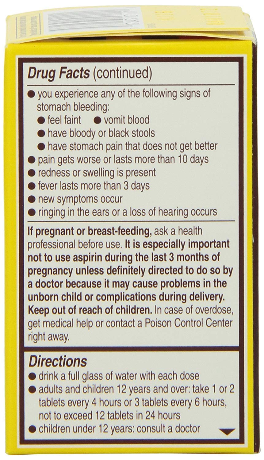 Imported Bayer Genuine Aspirin two pack boxes displaying drug facts and usage details