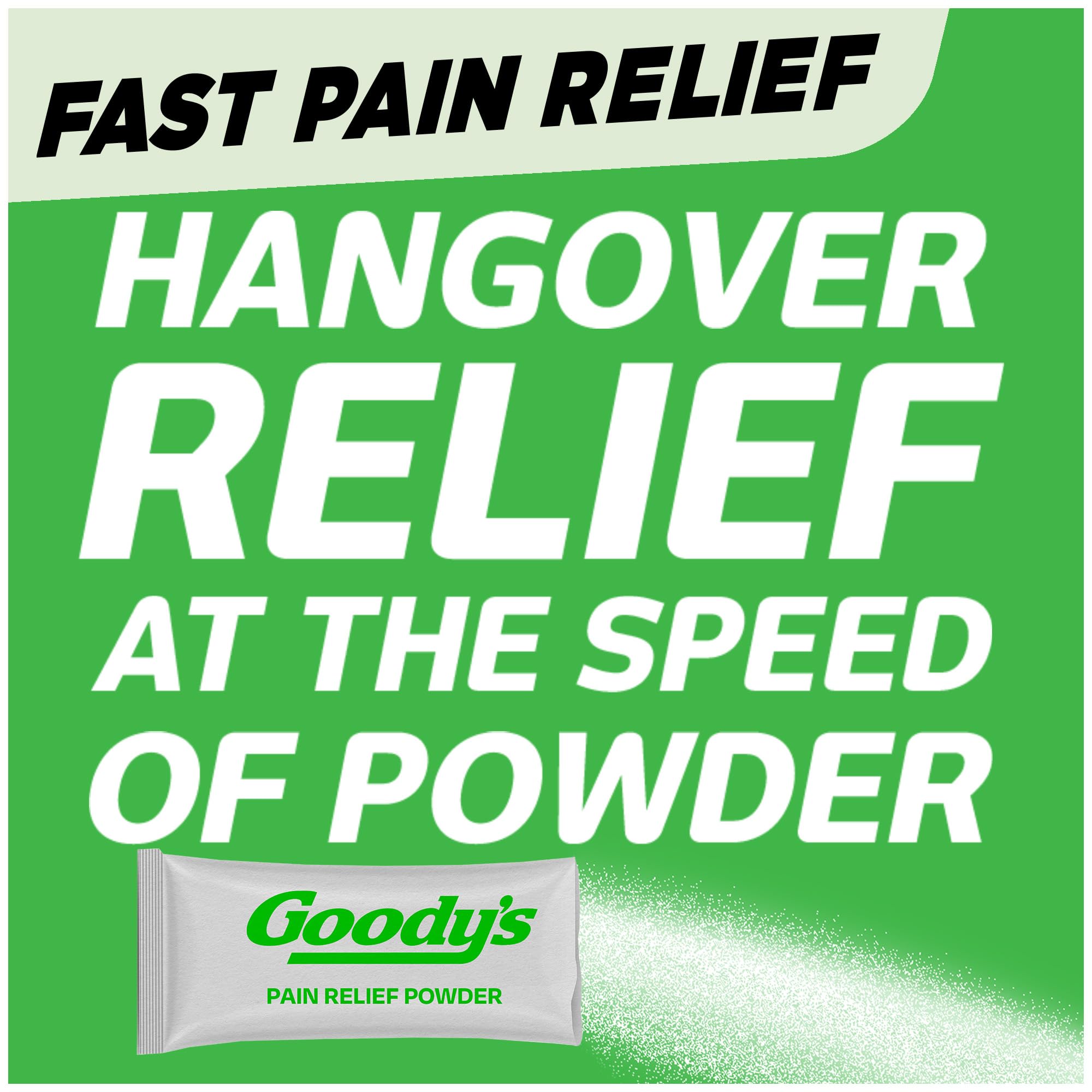 Goody's Hangover Fast Pain Relief 4 stick powders 6 pack bundle overview