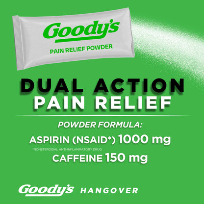 Goody's dual action hangover recovery powder sticks display