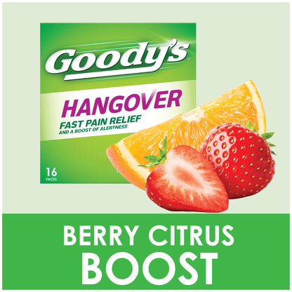 Goody's berry citrus flavor fast dissolving pain relief powder box side