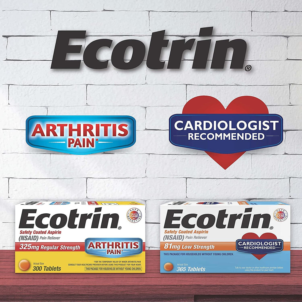 Ecotrin imported USA cardiovascular health supplement package dimensions and barcode verification