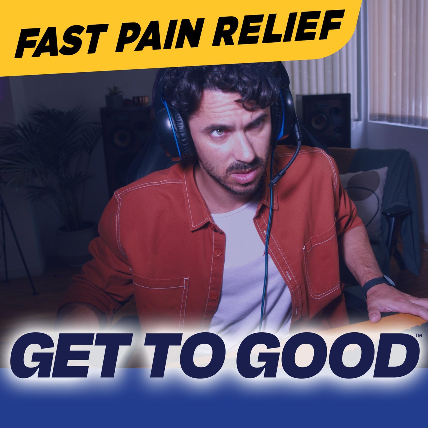 Goody's fast dissolving headache powder stick packs close up view for on the go use
