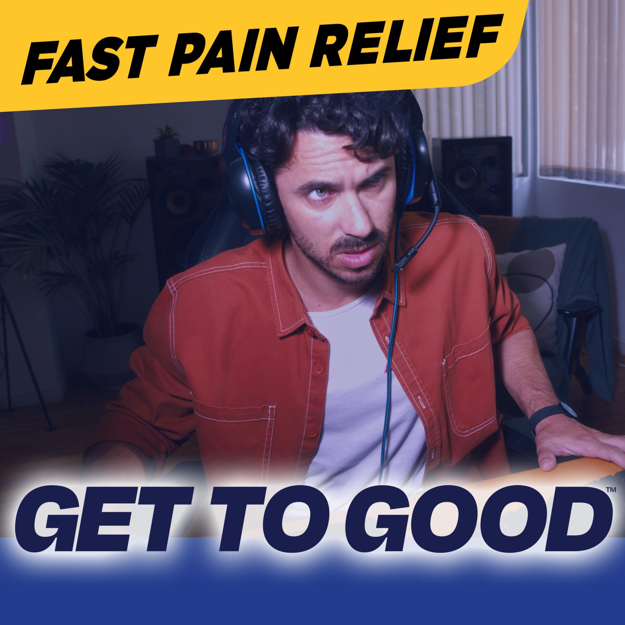 Goody's fast dissolving headache powder stick packs close up view for on the go use