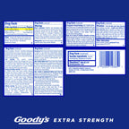 Goody's extra strength acetaminophen aspirin and caffeine formula packaging side view