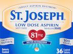 St Joseph Enteric Safety Coated tablets side label displaying drug facts and warnings