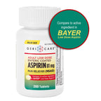 GeriCare gentle digestion aspirin 81mg adult tablets for systemic inflammation reduction