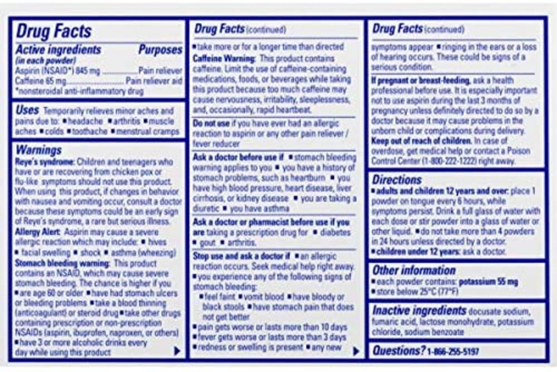 Authentic USA imported Stanback headache powder box setup