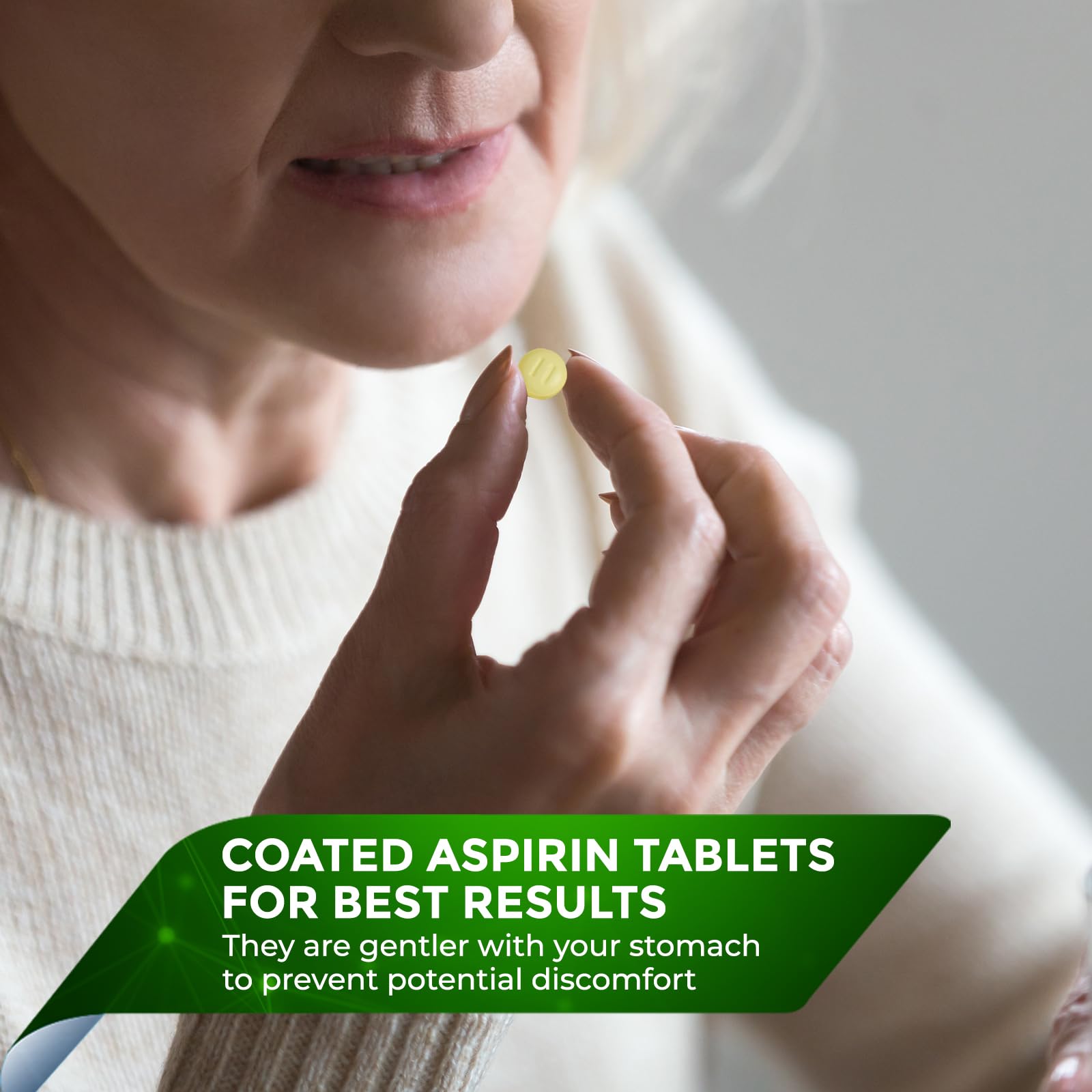 NobleAid enteric coated aspirin tablets 100 count packaging details