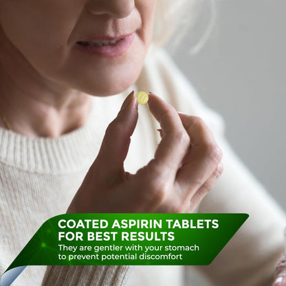 NobleAid enteric coated aspirin tablets 100 count packaging details