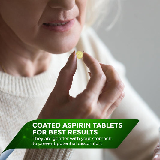 NobleAid enteric coated aspirin tablets 100 count packaging details