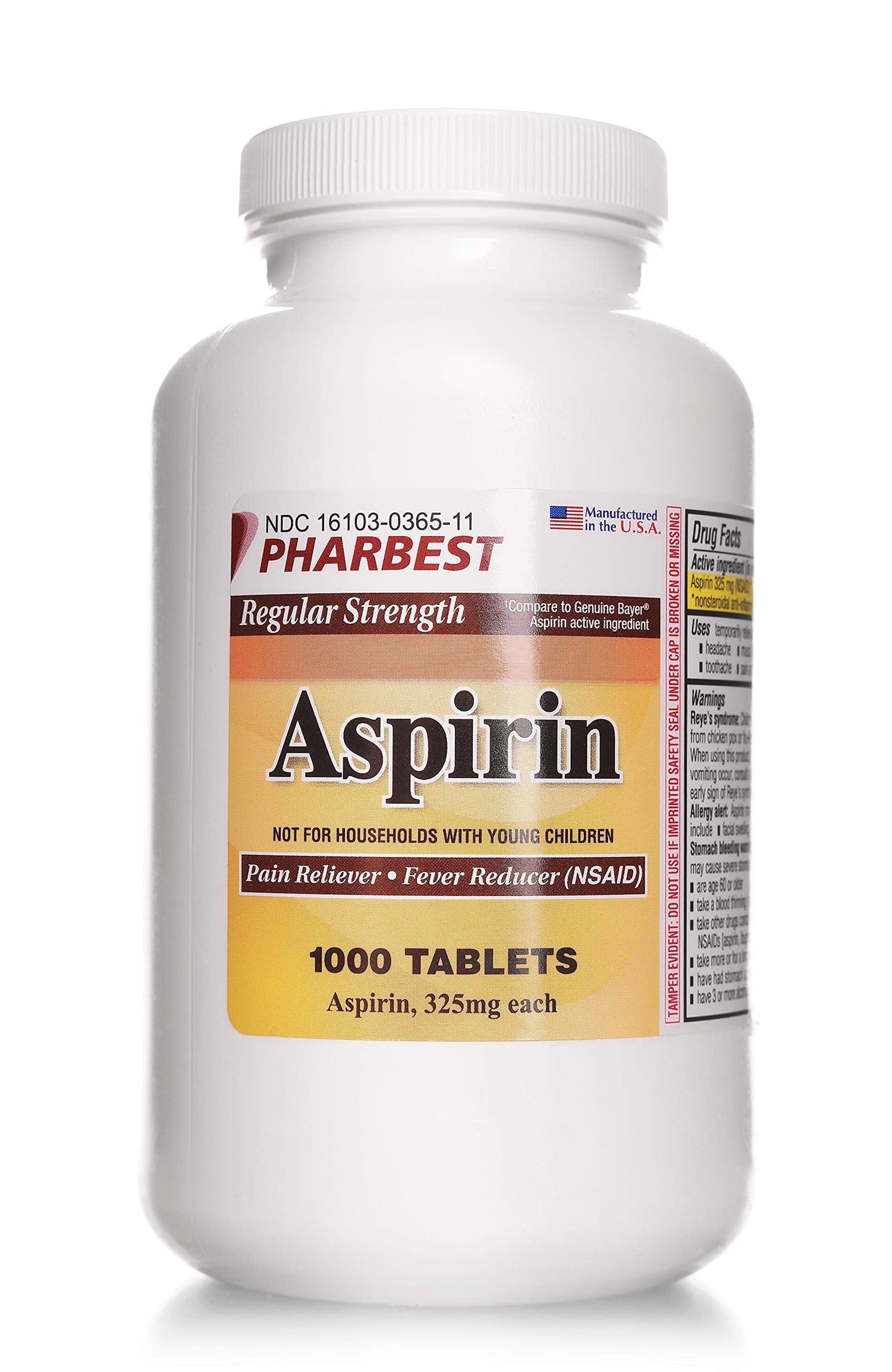 Pharbest regular strength pain reliever supplement label details